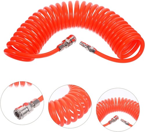 6M / 10M Coil Air Compressor Hose Recoil Hoses PU With Fit Nitto Style Fittings - Picture 8 of 15