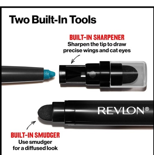 REVLON COLORSTAY EYELINER CRAYON SMUDGER & PULL OUT SHARPENER #203 Brown - Picture 3 of 3