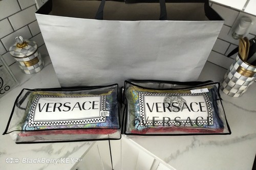 Neiman's Authentic Versace NIB's Set of 2 Versace Pillows Ret. $1398 + tx - Picture 4 of 14