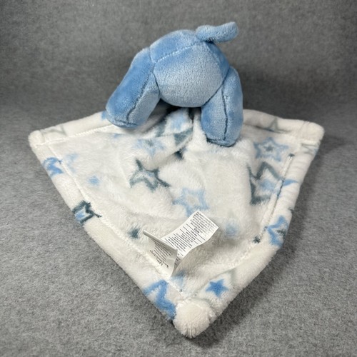 Coperta di sicurezza Little Beginning blu ippopotamo Lovey bianca peluche stelle morbide bambino - Foto 13 di 17