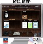 1974 Jeep Shop Manual, Parts Book & Sales Brochure on Cd