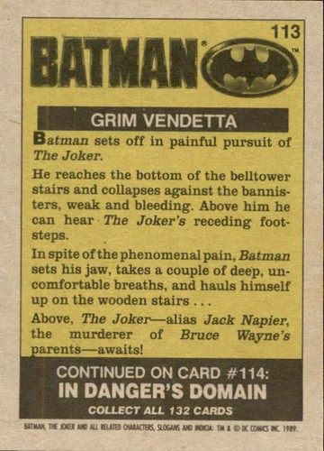 Batman Movie Series 1 Trading Card YOU PICK 1989 Topps DC Comic Michael Keaton - Picture 227 of 265