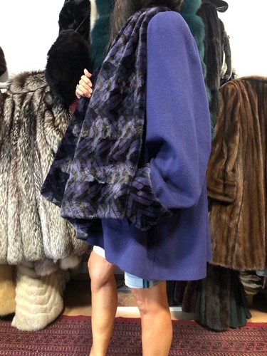 Cashmere Mink Jacket Shawl Fur Mink Cashmir Cape Pelliccia 42-48 - Bild 7 von 19