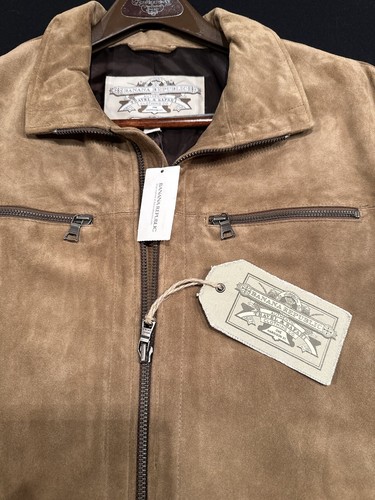 Banana Republic Men’s Suede Tan Jacket Coat Size XL New With Tags - Picture 6 of 14
