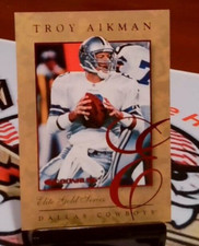 PS31 TROY AIKMAN 1997 DONRUSS ELITE GOLD SERIES #9 PROMO SAMPLE