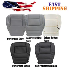 For 2014-2019 Chevy Silverado SLT SLE Driver Bottom Leather Seat Cover / Foam