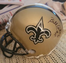 Bill Contz Signed New Orleans Saints  Mini Helmet
