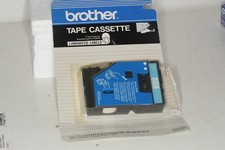 OEM Genuine Brother TC-22 Laminated Labels Blue on White Tape Cassette