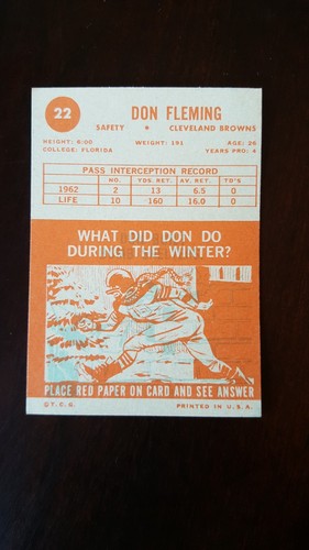 1963 Topps Football Cards #1 bis #80, complete your set, Short prints - Bild 65 von 239