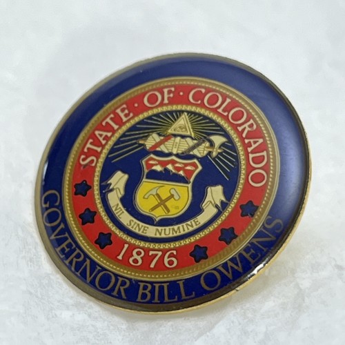 Colorado Governor Bill Owens City State Souvenir Enamel Lapel Hat Pin Pinback - Picture 2 of 5