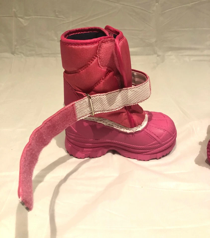 Nautica Port Niñas Nieve Invierno Botas Rosa y Blanco Felpa Niño Pequeño Bebé Talla 6 Foto 4 de 4