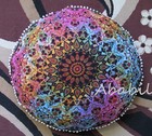 32" Large Indian Mandala Floor Round Pillow Cover Cushion Pouf Cover Decor Throw