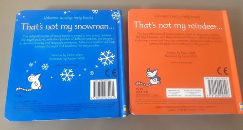 Bundle of 2 X Thats Not My.. Reindeer & Snowman- Christmas Baby Kids Board Book - Picture 4 of 4