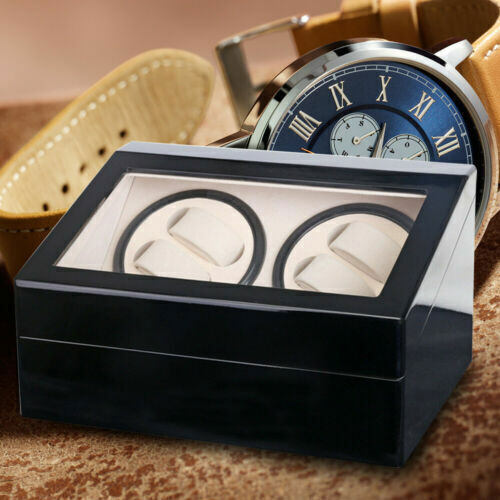 4+6 relojes madera movimiento automático movimiento de relojes vitrina Watch Winder caja de reloj DE - Imagen 2 de 12