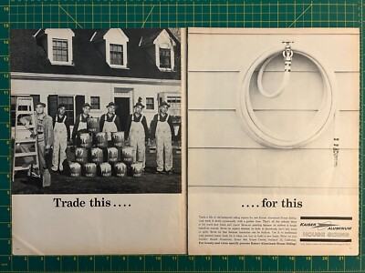 #ad 1962 Vintage Kaiser Aluminum House Siding Instead Of Painting 2 Page Print Ad Y1 $8.89