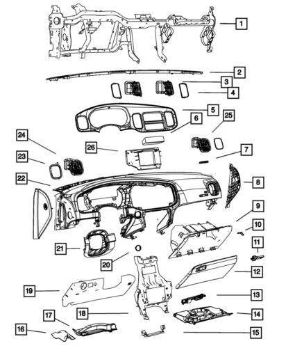 Panel de instrumentos Dodge Charger genuino Mopar 2011-2016 panel de liquidación 68243508AC Foto 3 de 3