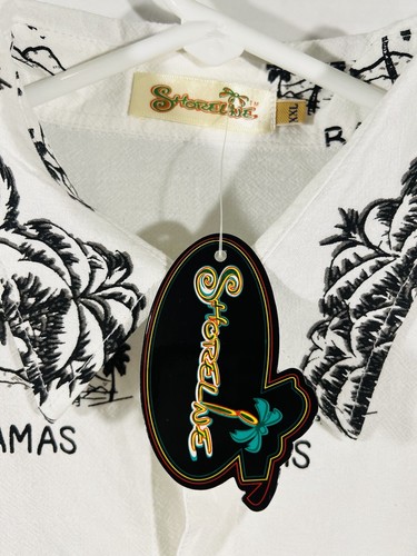 Men’s Shoreline Bahamas Hawaiian Palm tree Beach Button Up Short Sleeve Shirt 2X - Picture 9 of 10
