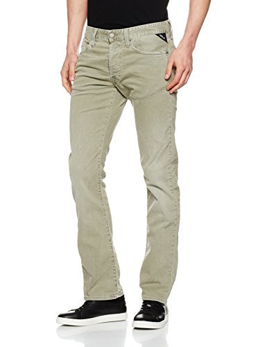 (TG. 32W 34L) Replay Waitom, Jeans Uomo, verde (Military), W32 L34 (j4z) (TG. 32W 34L) Replay Waitom, Jeans Uomo, verde (Military), W32 L34 (j4z)