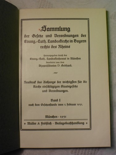 Sammlung der Gesetze und Verordnungen der Evang.-Luth. Landeskirche in Bayern 31 - Bild 4 von 6