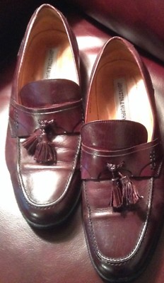 Johnston Murphy Burgundy Oxblood Made in Italy Tassel Loafer  display picture 3