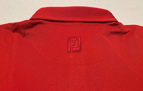 Footjoy NCAT Golf Classic Red Short Sleeve Men's Polo Shirt Size L - Picture 8 of 12