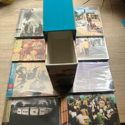 Oasis Definitely Maybe Japanese PROMO BOX with 8 studio albums mini lp cd REAL! - Picture 9 of 9