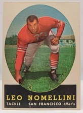 1958 Topps #89 Leo Nomellini San Francisco 49ers Will Combin Ship No Creases 