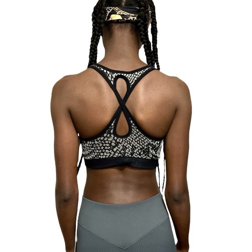 Spiritual Gangster Sports Bra Black & Gray Snake Pattern Athletic Bra - Bild 6 von 7