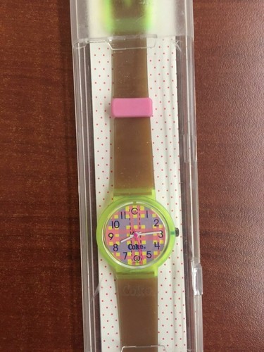SWATCH COKE COCA COLA RARE VINTAGE Quartz Watch FUNKY!! 80'S 90'S SEVERAL 2 PICK - Picture 9 of 11