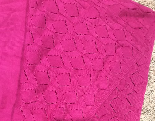 Womens Madison Crochet Pink Poncho Shrug Top, New Direction Poncho Size M/ 2 - Picture 5 of 6