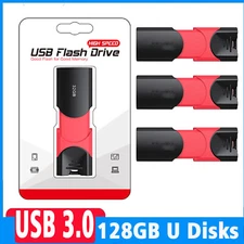 LOT Pack 128GB USB 3.0 Flash Drive Thumb Memory Stick Thumb Retractable Drive