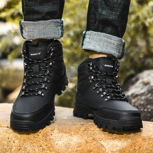 Men's Hiking Shoes Outdoor Sports Shoes for Winter Warm Climbing Non Slip Rubber - Picture 30 of 42