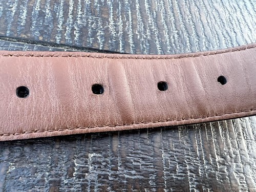 Authentic Burberry Brown/Beige Nova Check Canvas and Leather Buckle Belt 85/34 - Picture 11 of 24