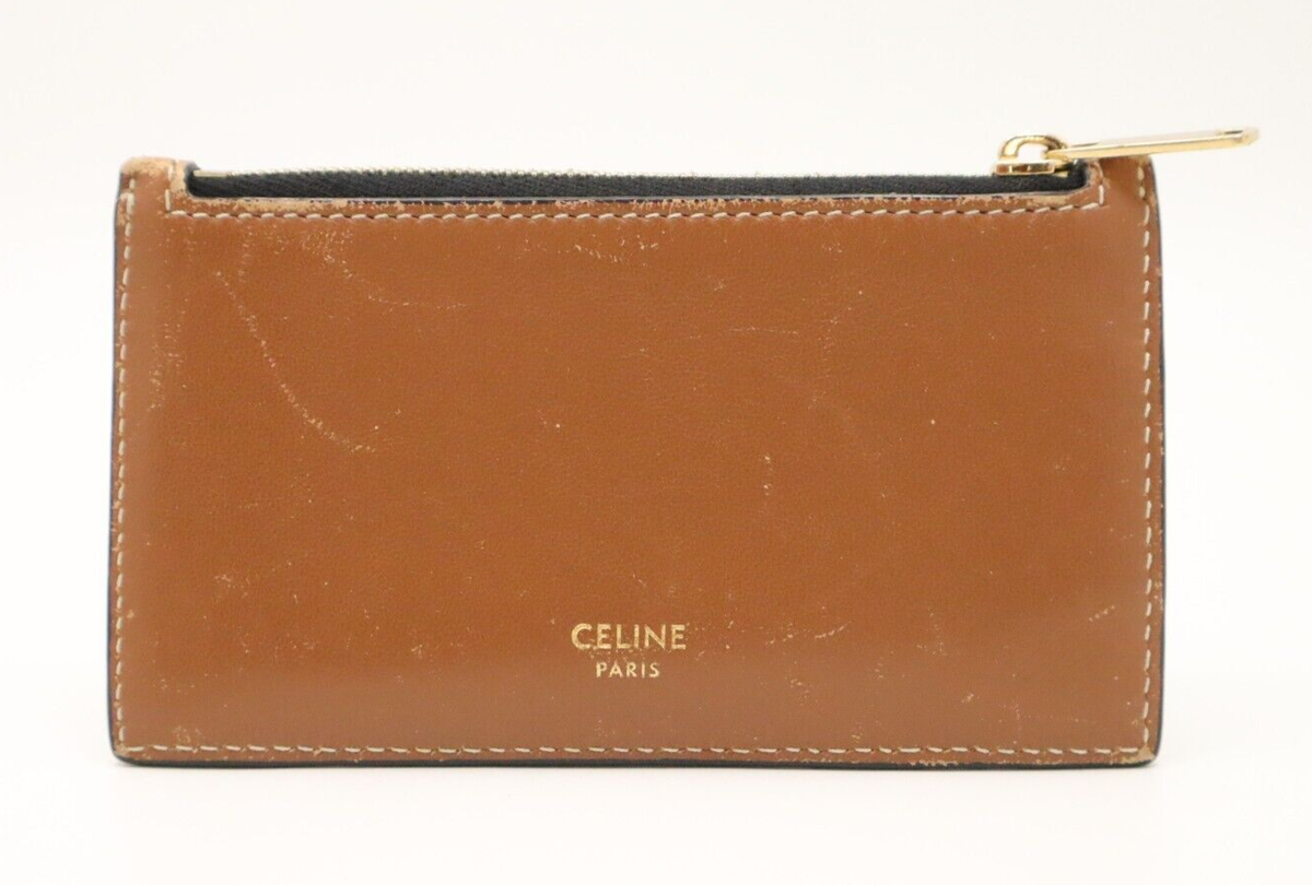 Authentic Celine Zipped Compact Card Holder Triomphe | eBay