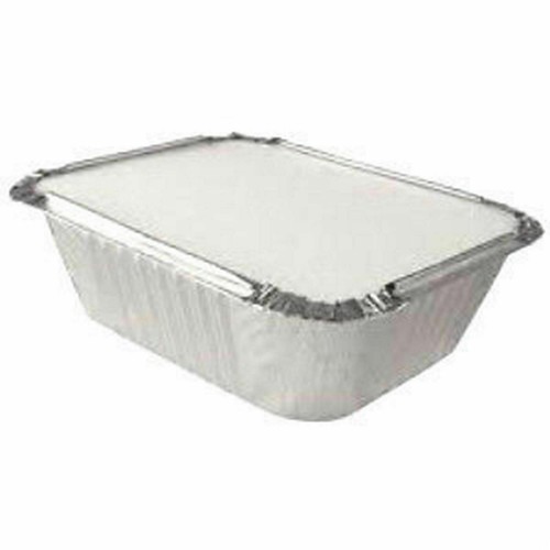 100 x n°2 FIL D'ALUMINIUM DE TAILLE MOYENNE RÉCIPIENTS ALIMENTAIRES COUVERCLES FOUR CUISSON À EMPORTER - Photo 6/8