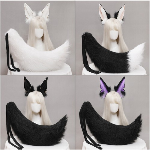 Artificial Fur Animal Ears Headband Fox Head Ears Plush Tail Headband Cosplay - Picture 3 of 15