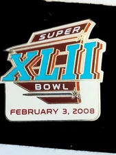 NFL SUPER BOWL NY GIANTS VS NE PATRIOTS FEB,3,08 COLLECTIBLE FOOTBALL PIN RARE