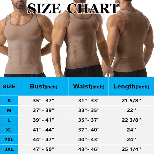 Camiseta de compresión para hombre adelgazante modeladora de cuerpo cuello en V ginecomastia abdomen - Imagen 45 de 49