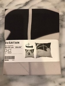 IKEA-Svartan-Art-Square-Cushion-Pillow-Cover-Brown-Khaki-100-Cotton-NWT