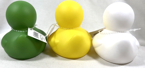 PUBLIX SUPERMARKET STORES SET OF 3 RUBBER DUCKS GREEN YELLOW WHITE - Picture 3 of 8