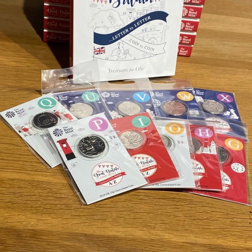 2018 10p Letters Coins G H I O P Q U V W X + Album Folder Royal Mint UK New A-Z - Picture 7 of 15