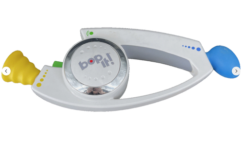 Bop It! Juego portátil electrónico Shout It Twist Pull blanco Hasbro 2008 PROBADO - Imagen 10 de 12