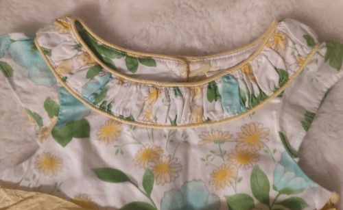 Janie And Jack 18-24 MthsYellow/Aqua Blue Spring Birds &Flowers One Piece Romper - Picture 3 of 7