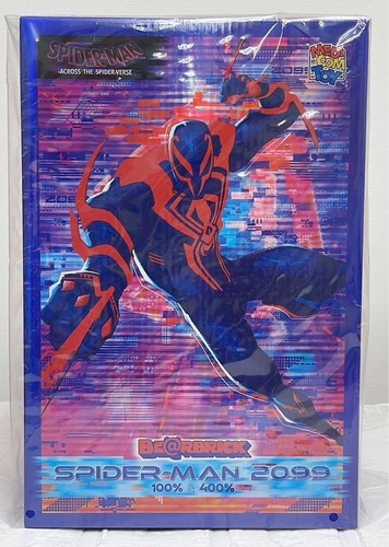 Medicom Be@rbrick 400% + 100% SPIDER-MAN 2099 SpiderMan Across the Spiderverse - Picture 4 of 7