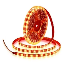 ALITOVE Orange LED Strip Lights 16.4ft 5050 SMD Black PCB 5M 300 LEDs Waterproof