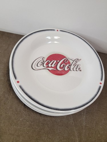 4 Vintage SAKURA COCA COLA COKE SALAD PLATES 7" 2003