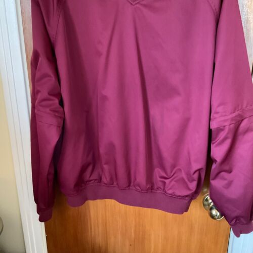 PGA Tour Men’s Sz L Maroon Pullover Zip Off Sleeves Wind Water Resistant Golf - Picture 3 of 12