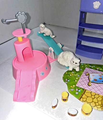 RARE 2001 Barbie Kennel Care Pet Playset w/2 Kitty Cats. almost complete - Picture 3 of 5