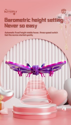 Mini dron juguete para niños V40 Glitter Butterfly RC 2,4 GHZ detección de gravedad - Imagen 11 de 24