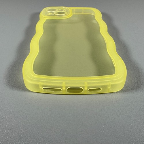 Case for iPhone 14 Plus - Frosted Yellow Glow | Wavy Edges | Slim Contoured Grip - Picture 11 of 13